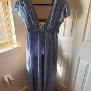 SHEIN Blue Floral Maxi Dress